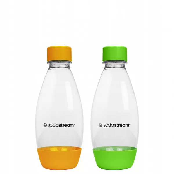 Butelki SodaStream PET 0,5 L zielona+pomarańczowa Dwupak - obrazek 2