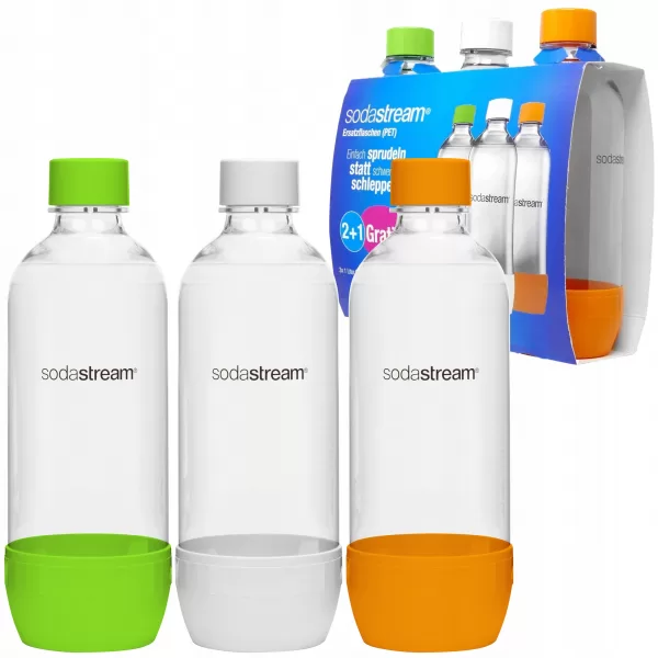 Butelki SODASTREAM Pet Kolorowe 1 litr x3