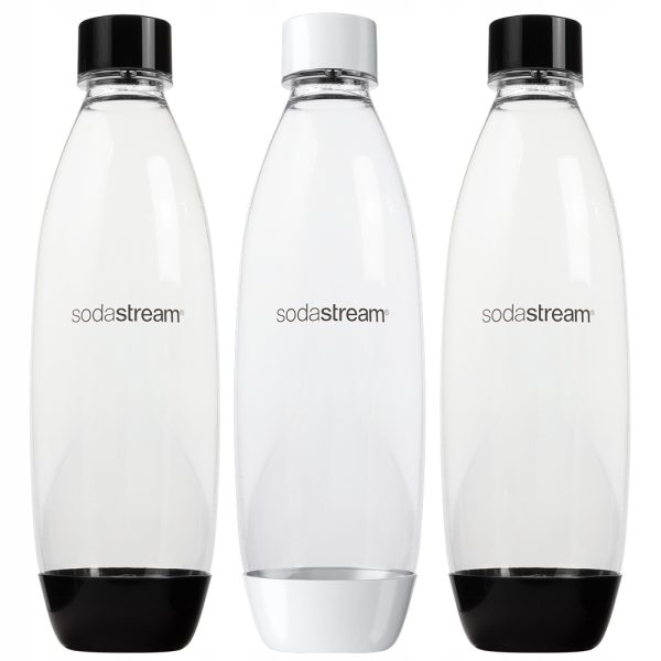 Saturator SodaStream Gaia Titan jedna butelka + Butelki PET 1 L czarna+biała Fuse Dwupak - obrazek 4