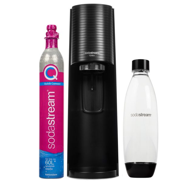Saturator SodaStream Terra Black jedna butelka + 2 butelki PET (Pomarańczowa + Zielona) + bolero - obrazek 2