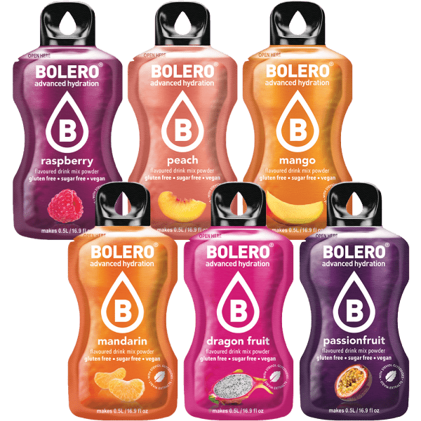 Bolero Sticks Zestaw 6 szt. Malina/Brzoskwinia/Mango/Mandarynka/Smoczy Owoc/Marakuja