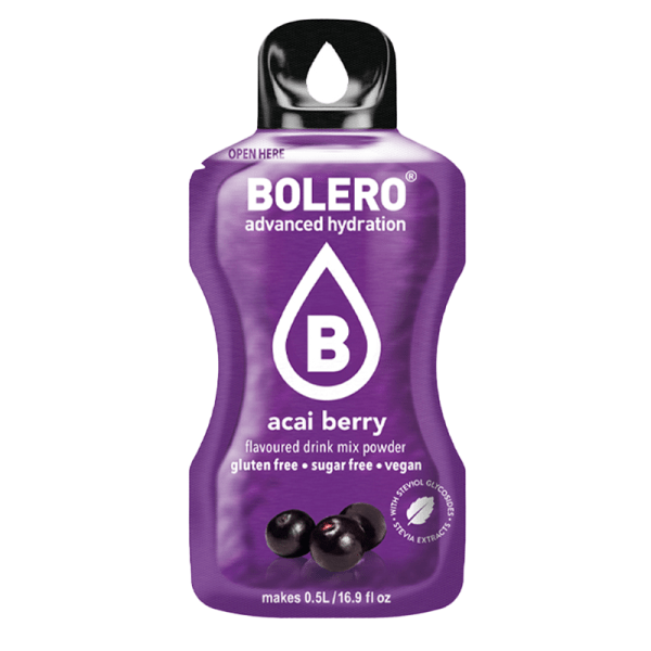 12x NAPÓJ BOLERO ACAI BERRY JAGODA PROSZEK DO SATURATORA BEZ CUKRU STEWIA - obrazek 2