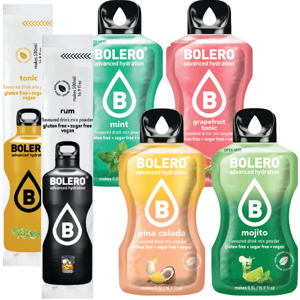 Bolero Sticks Zestaw 6 szt. Rum/Mojito/Mięta/Tonic/ Pina Colada/Tonic Grejpfrut