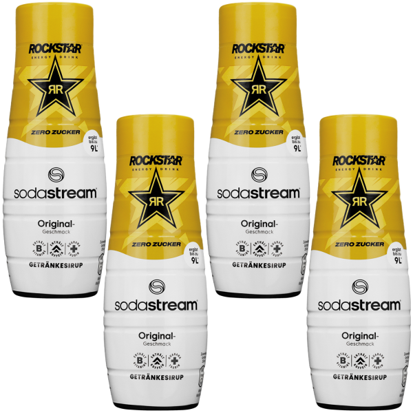 4x Syrop SodaStream Rockstar Original Zero 440ML