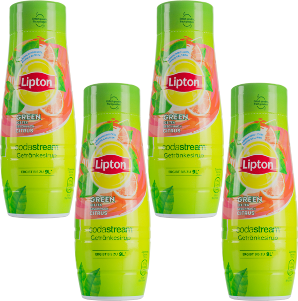 4x Syrop do SodaStream Lipton Ice Tea Zielona Herbata z cytrusami 440 ml