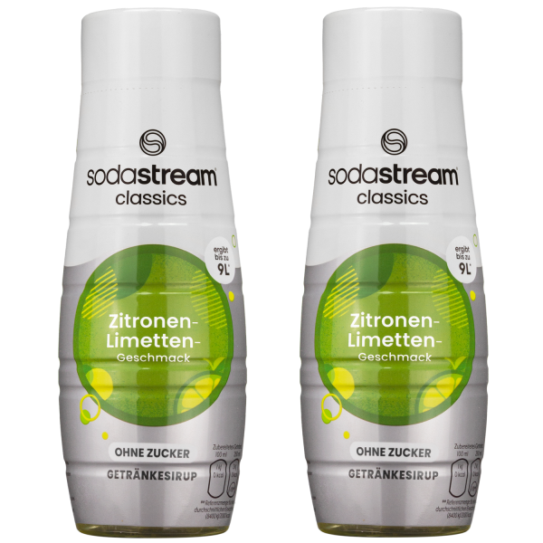 2x Syrop do SodaStream Cytryna Limonka Bez Cukru 440ml