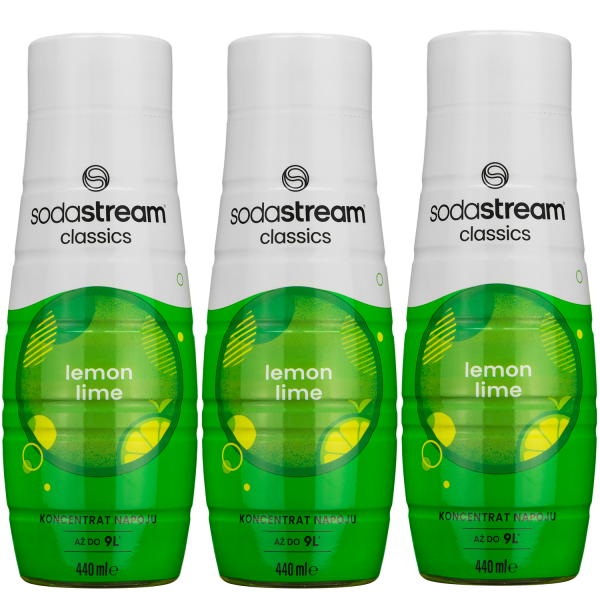 3x Syrop SodaStream Cytryna Limonka 440ml