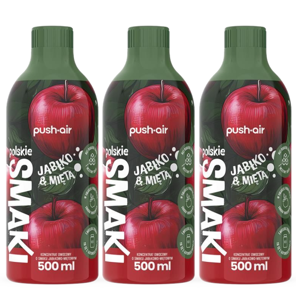 3x PUSHAIR Koncentrat jabłko-mięta 500ml
