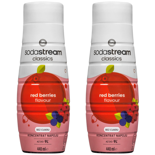 2x Syrop do SodaStream Red Berries Zero 440ml