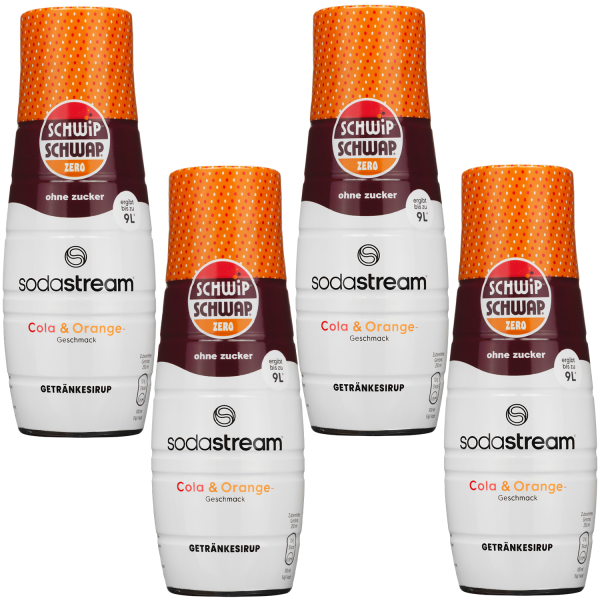 4x Syrop do SodaStream Schwip Schwap Bez Cukru 440 ml