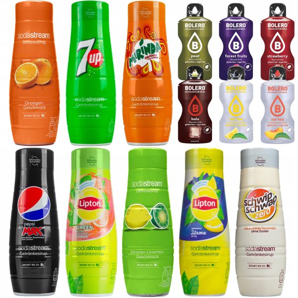 8x Syrop do Sodastream (Limonka, Lipton, Pepsi Max...) + 6x Bolero