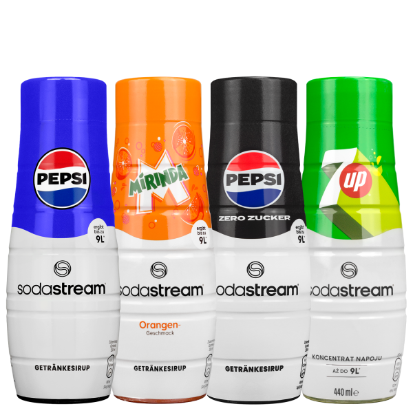Saturator SodaStream Terra Black + 2 butelki + 4 syropy (Pepsi, Pepsi Max, 7up, Mirinda) + smycz Spinel - obrazek 4