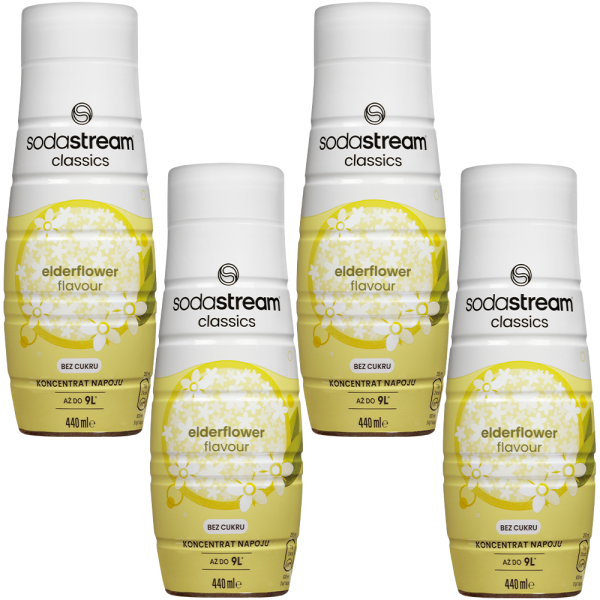 Syrop do SodaStream Elderflower Zero 440ml x4
