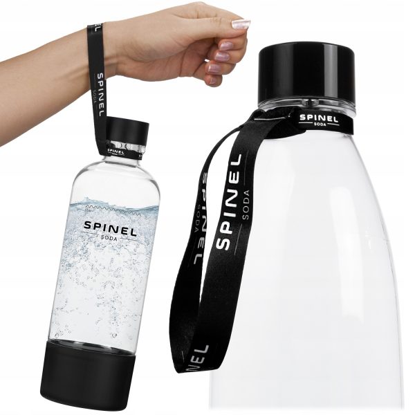 Saturator SodaStream Terra Black jedna butelka + Butelki SodaStream 2x1L Fuse White + Smycz do butelki Spinel + Bolero - obrazek 4