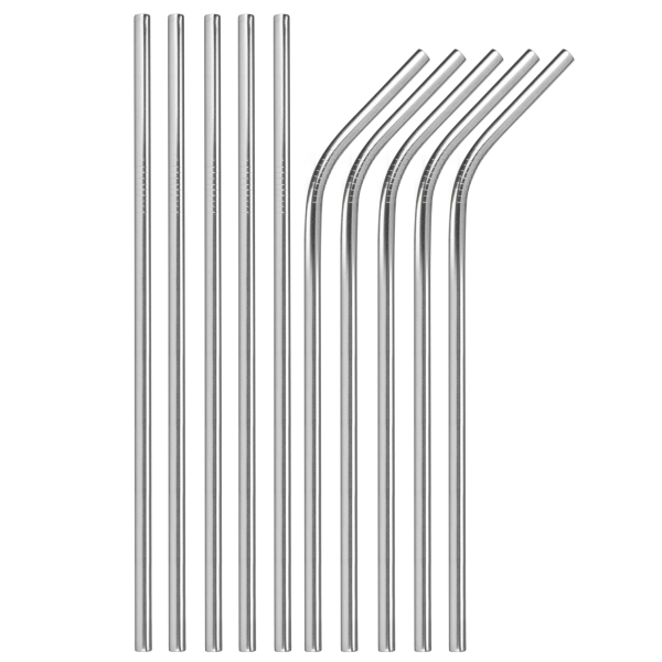 Metalowe słomki SpinelSoda x10 Silver - obrazek 2
