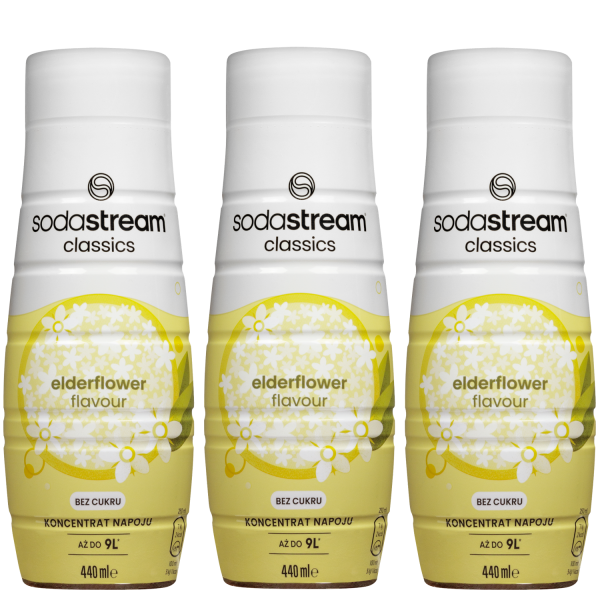 3x Syrop do SodaStream Elderflower Zero 440ml