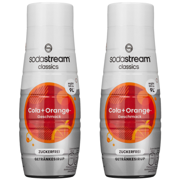 2x Syrop do SodaStream Cola + Orange Bez Cukru 440ml