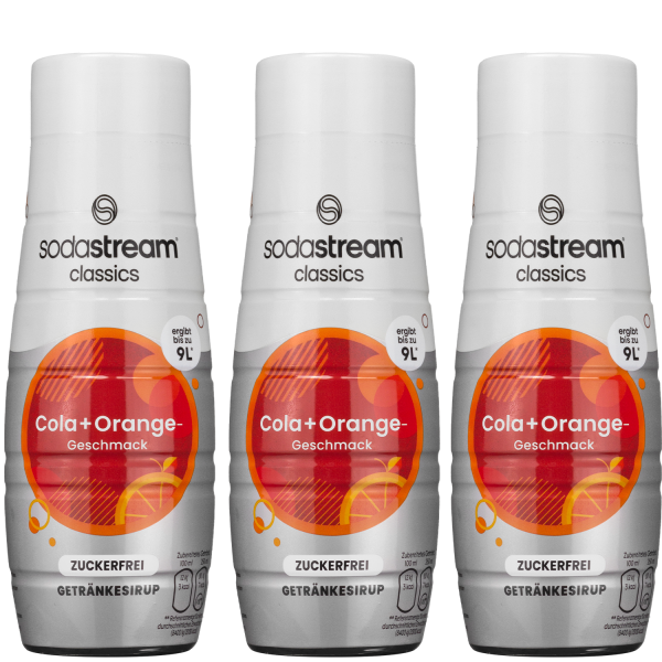 3x Syrop do SodaStream Cola + Orange Bez Cukru 440ml