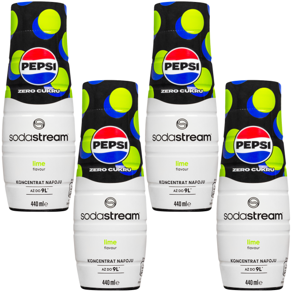 4x Syrop do SodaStream Pepsi MAX Limonka 440 ml