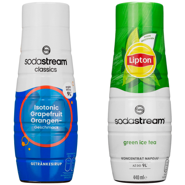 Syrop do SodaStream Izotonik 440ml+Lipton Ice Tea Zielona Herbata z cytrusami 440 ml