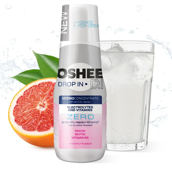 Syrop OSHEE Drop ZERO Grejpfrut Wit+Elektrolity 500ml