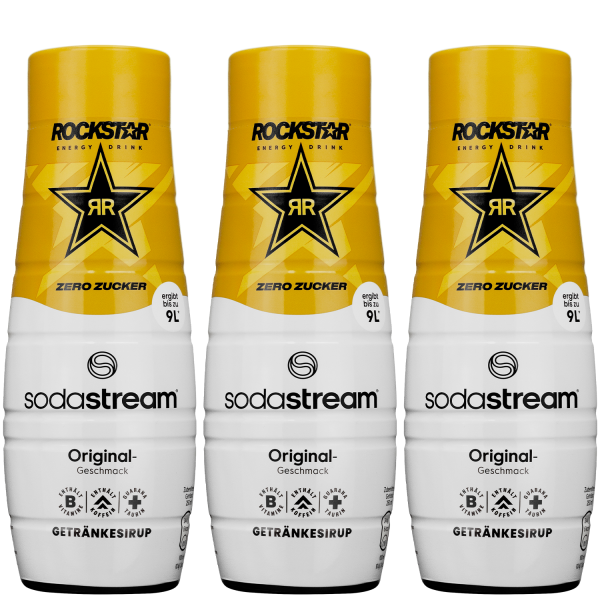 3x Syrop SodaStream Rockstar Original Zero 440ML