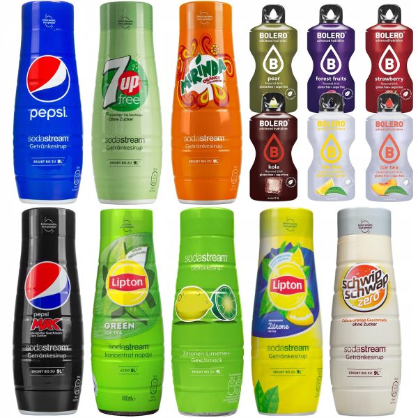 8x Syrop do Sodastream (Limonka, Lipton, Pepsi Max...) + 6x Bolero - obrazek 11