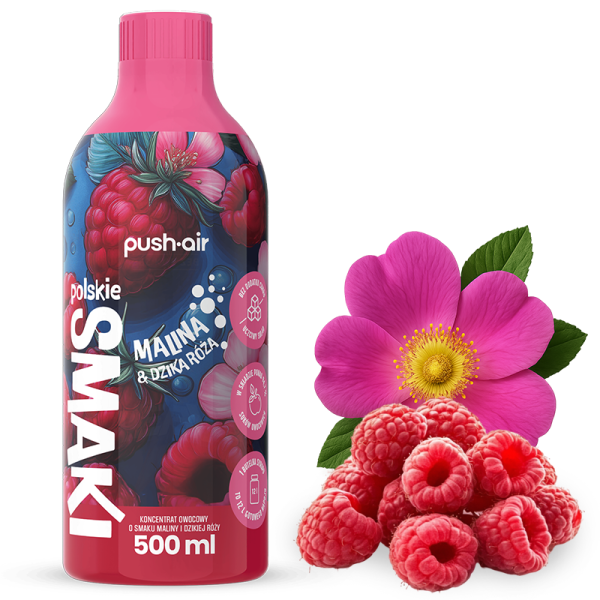 3x PUSHAIR Koncentrat malina i dzika róża 500ml - obrazek 2