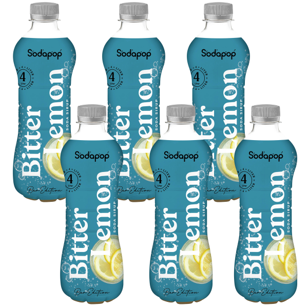 6x Syrop SODAPOP Bar-Edition Bitter Lemon 500ml