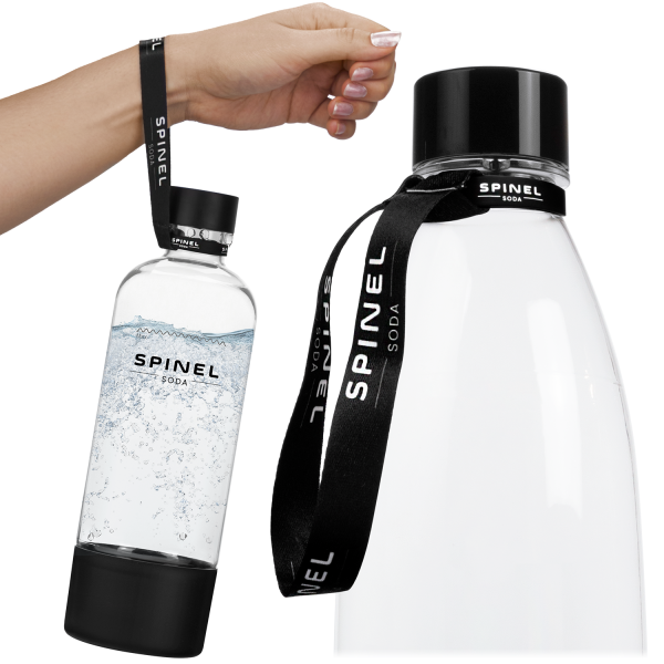 Saturator SodaStream Terra Black + 2 butelki + 4 syropy (Pepsi, Pepsi Max, 7up, Mirinda) + smycz Spinel - obrazek 5