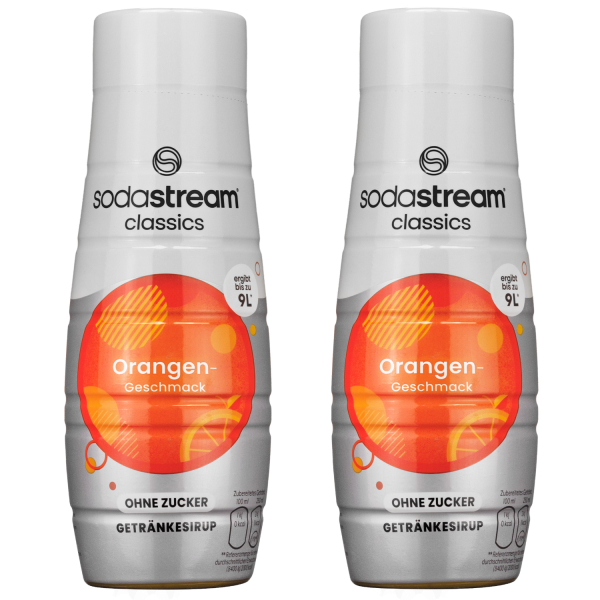 2x Syrop do SodaStream Pomarańcza Bez Cukru 440ml