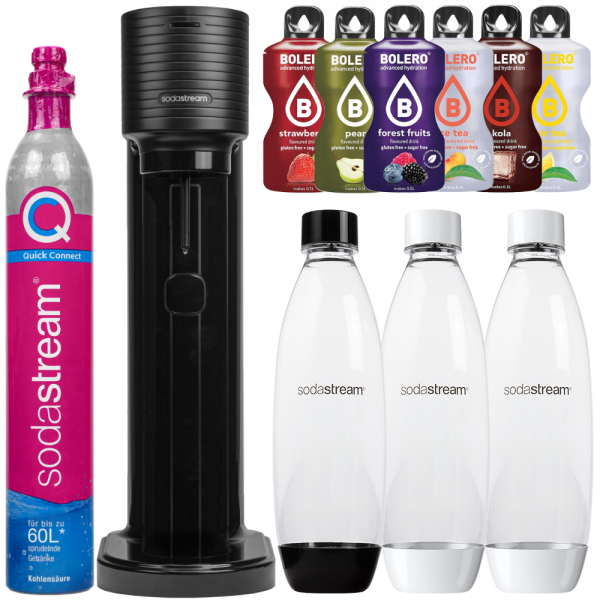 Saturator SodaStream Gaia Titan jedna butelka +  Butelki SodaStream 2x1L Fuse White + Bolero