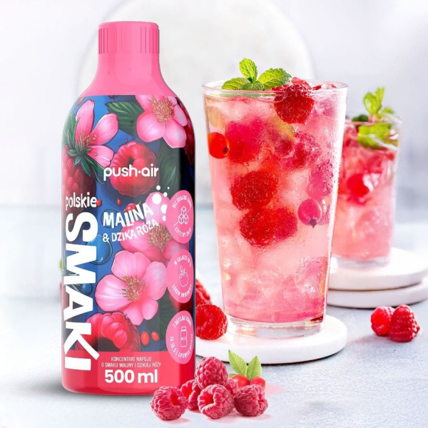 3x PUSHAIR Koncentrat malina i dzika róża 500ml - obrazek 3