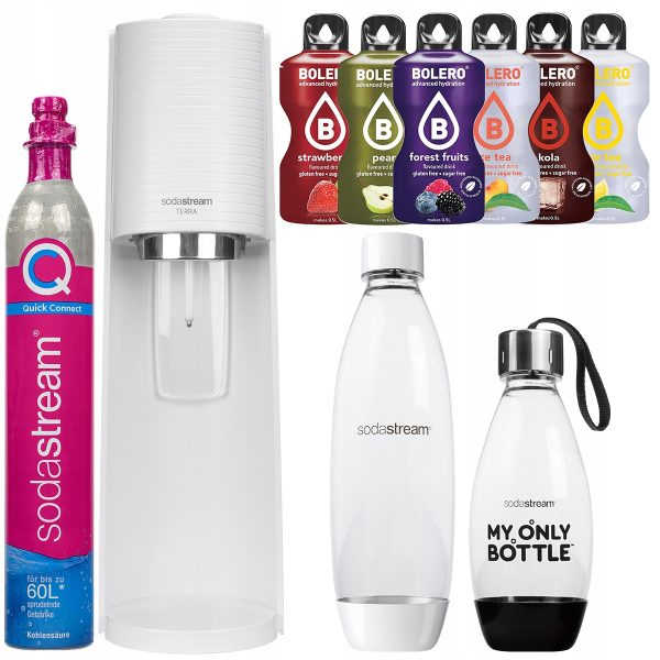 Saturator SodaStream Terra White + 1 butelka 1l, MOB Black + Bolero - obrazek 7