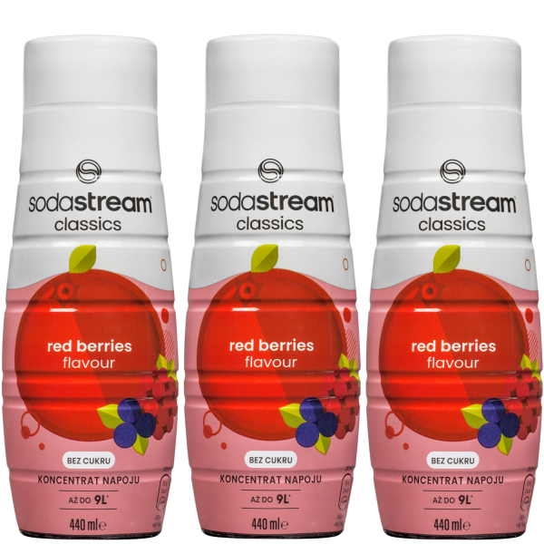 3x Syrop do SodaStream Red Berries Zero 440ml