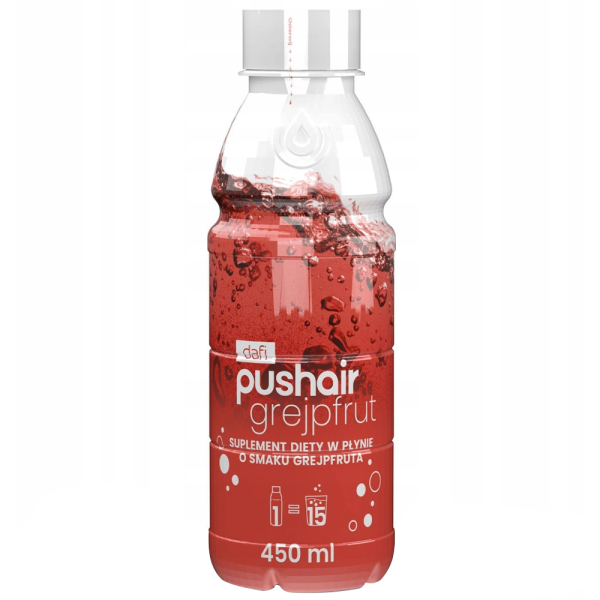 PUSHAIR Suplement diety Syrop Grejpfrutowy 450ml + PUSHAIR Suplement diety Syrop Czerwona Oranżada 450ml - obrazek 2