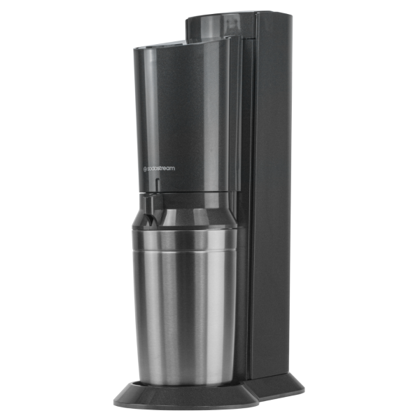 Saturator SodaStream Crystal 3.0 QuickConnect Czarny Jedna Butelka + Syrop do Sodastream Pepsi, Mirinda, 7UP + Metalowe słomki SpinelSoda x10 - obrazek 2