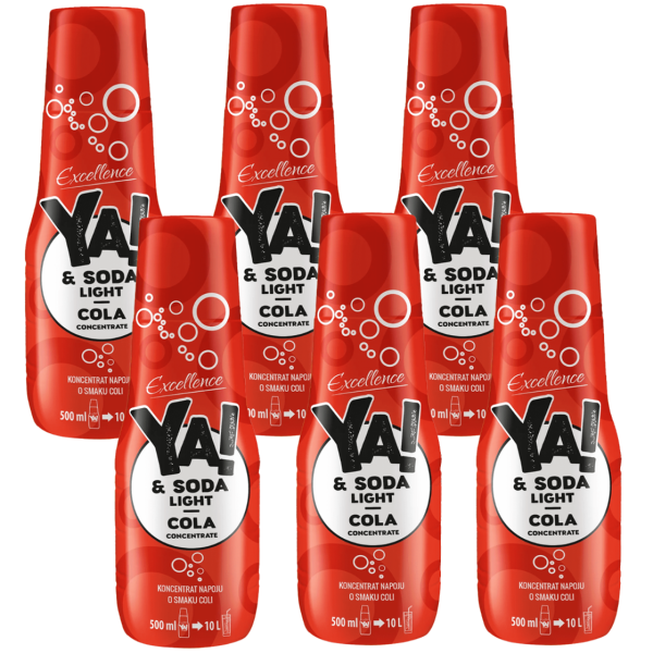 6x Syrop YA!&SODA cola light 500ml
