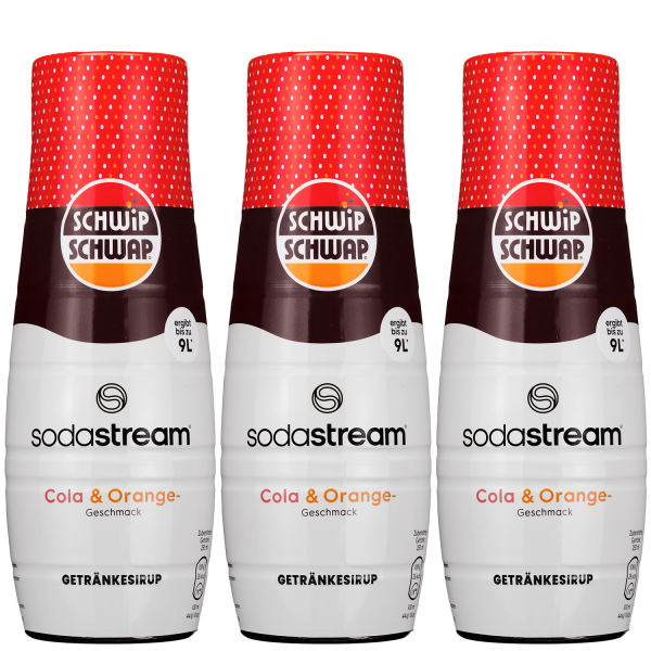 3x Syrop do SodaStream Schwip Schwap Cola Orange