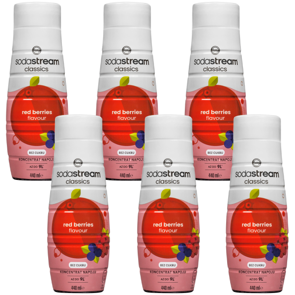6x Syrop do SodaStream Red Berries Zero 440ml
