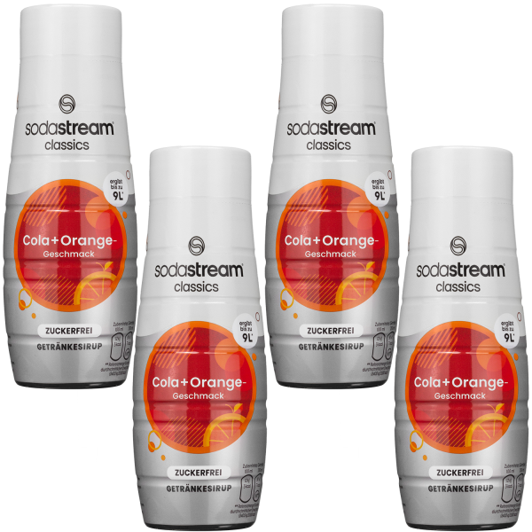 4x Syrop do SodaStream Cola + Orange Bez Cukru 440ml