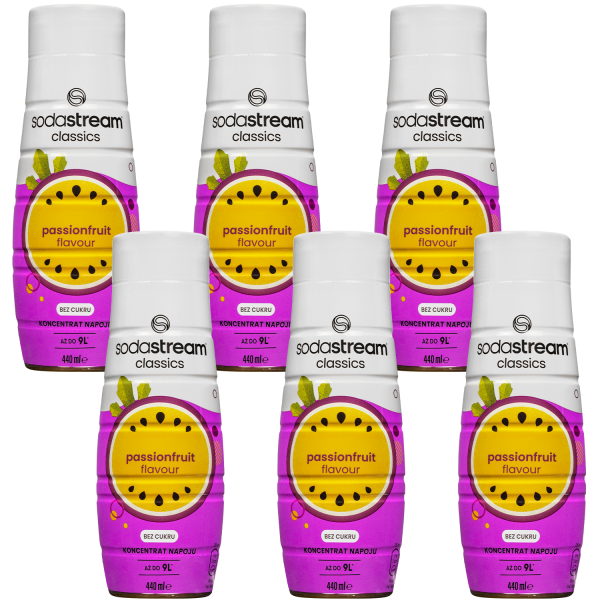 6x Syrop do SodaStream Passionfruit Zero 440ml