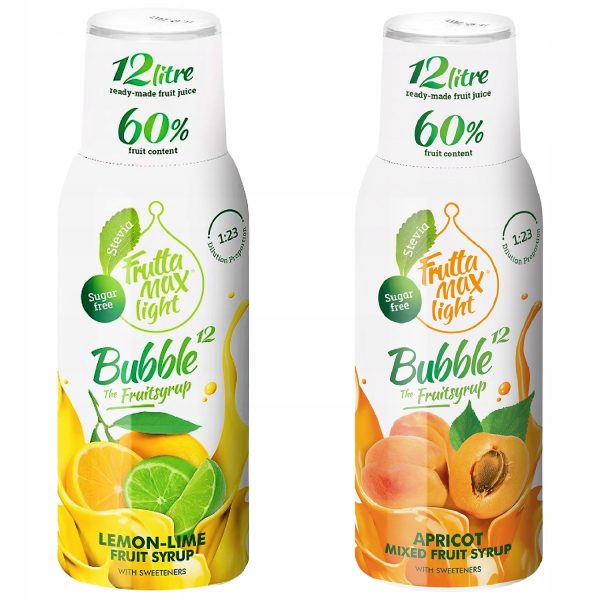 Syrop FruttaMax CYTRYNA LIMONKA LIGHT 500 ml +MORELA LIGHT 500 ml