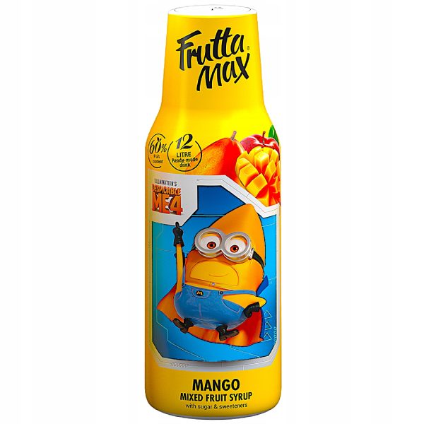 Syrop FruttaMax MINIONKI POMARAŃCZA 500ml + Syrop FruttaMax MINIONKI MANGO 500ml - obrazek 3