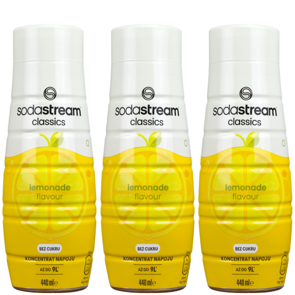 3x Syrop do SodaStream Lemon Zero 440ml