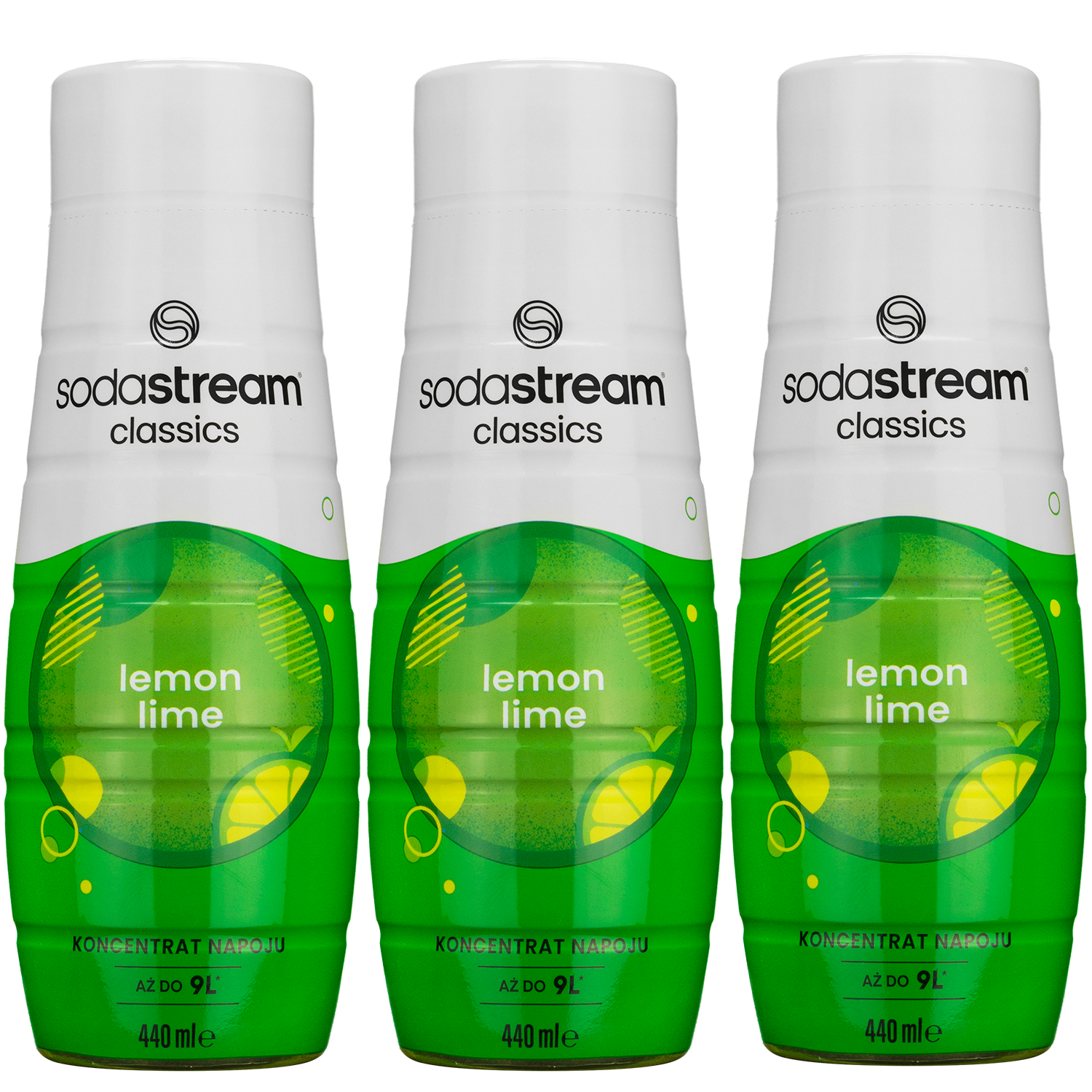 3x Syrop SodaStream Cytryna Limonka 440ml