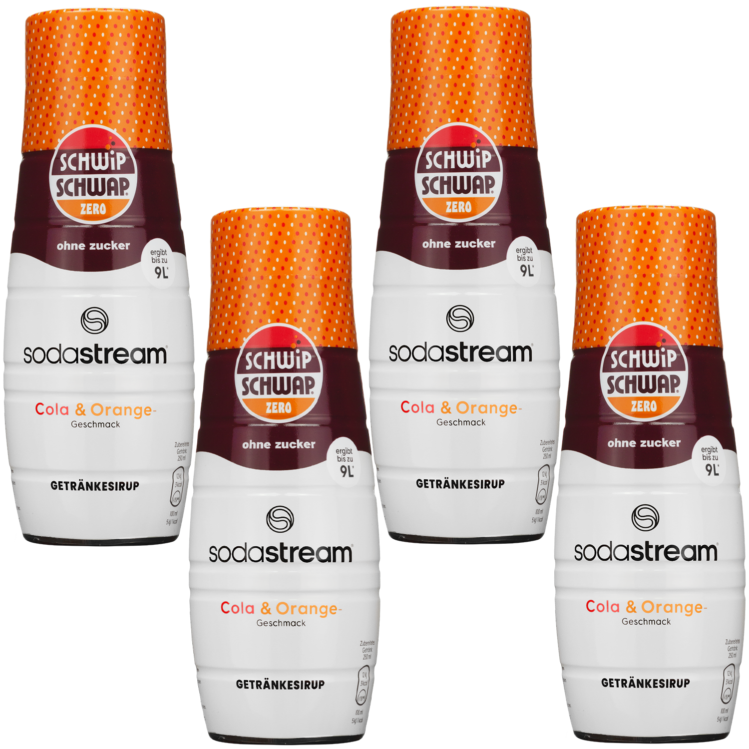 4x Syrop do SodaStream Schwip Schwap Bez Cukru 440 ml