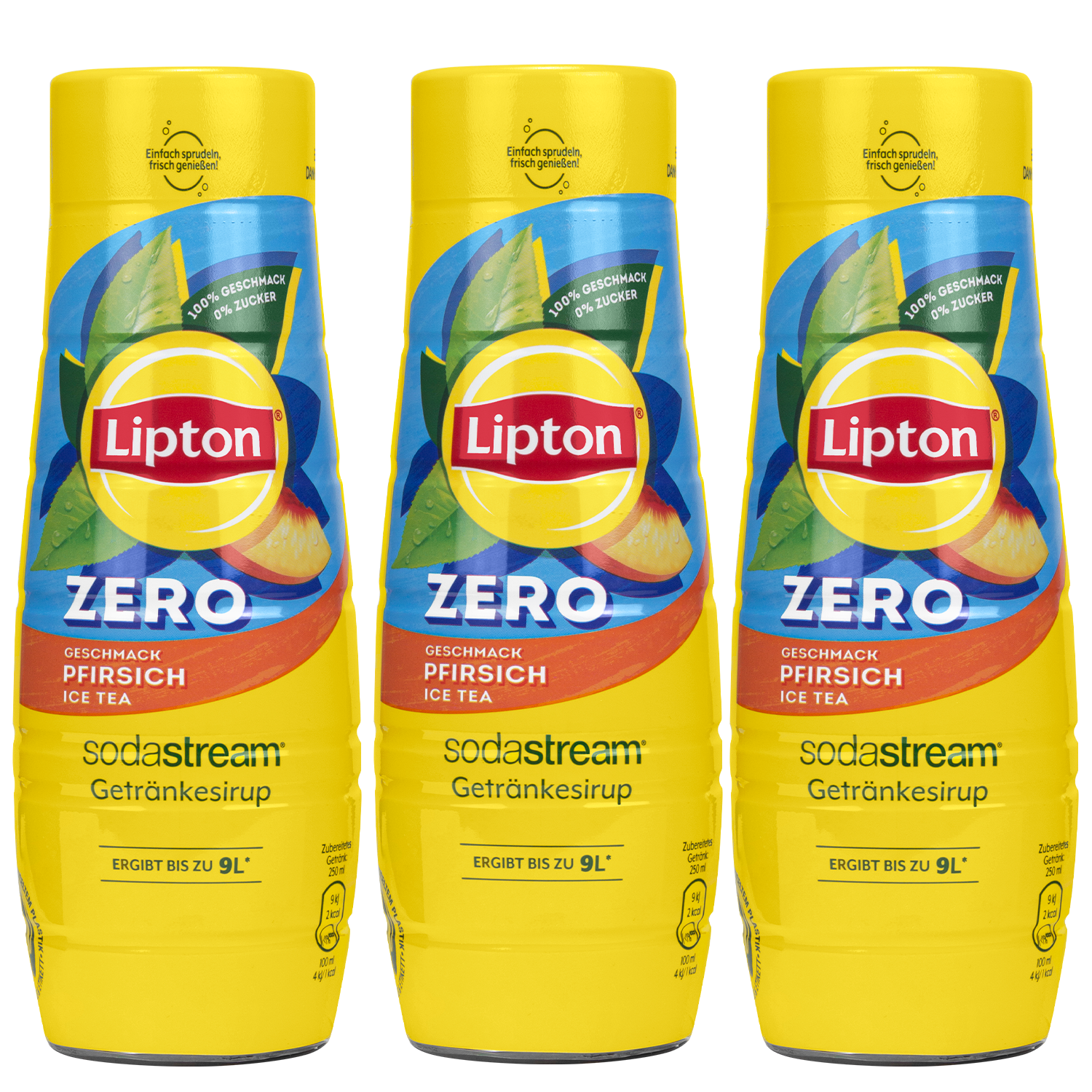 3x Syrop do SodaStream Lipton Ice Tea Brzoskwinia Zero 440ml