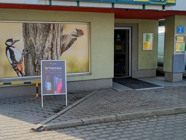 Wnętrze punktu wymiany nabojów CO2 stuk puk rybnik abc, Swierklancka 2, Rybnik