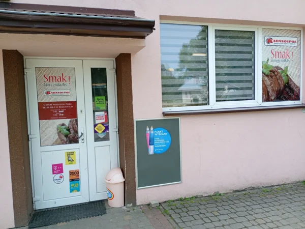 Wejście do punktu wymiany nabojów CO2 Sklep Abc Brzeziny przy Brzeziny 615, Brzeziny